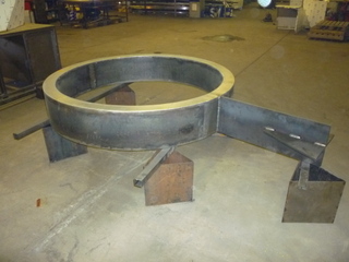 steel hoop ring garden sculpture under fabricated in Yorkshire 